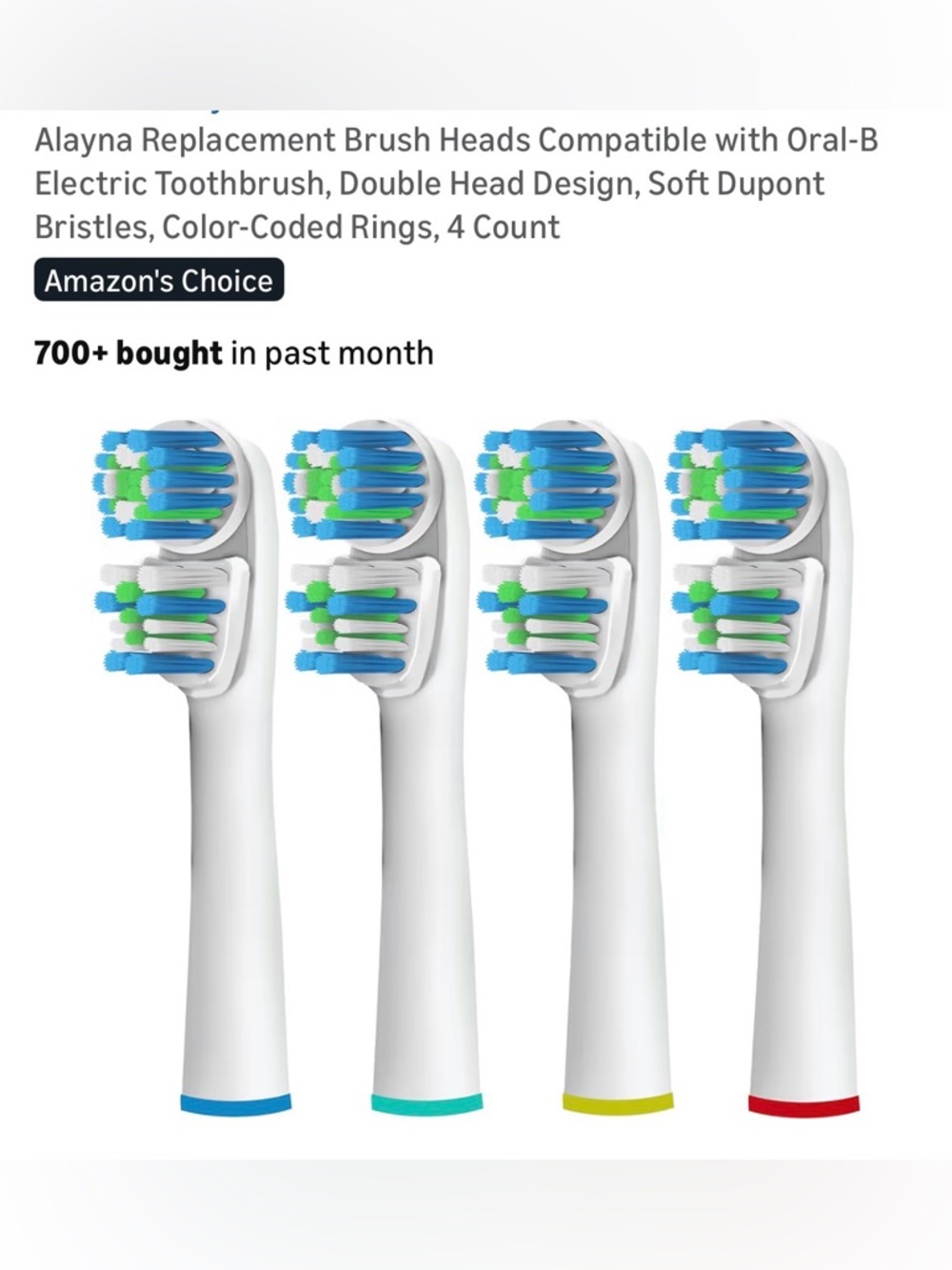 NWT Oral B Replacement Electric Toothbrush Heads - 4 Pack